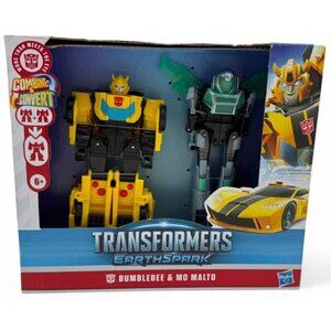 Transformers Earthspark Bumblebee & Mo Malto Action Figures Hasbro New Toy Set F